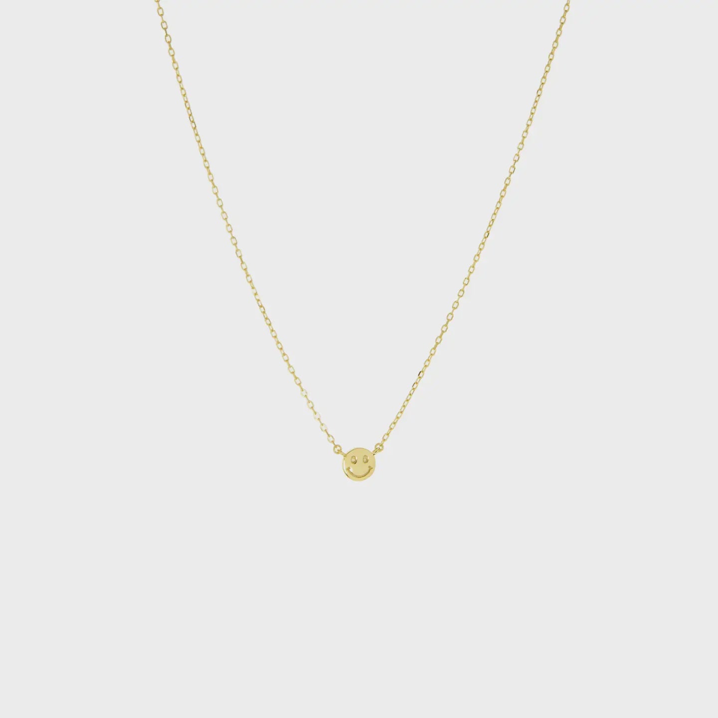 Sterling Mini Smiley Face Necklace