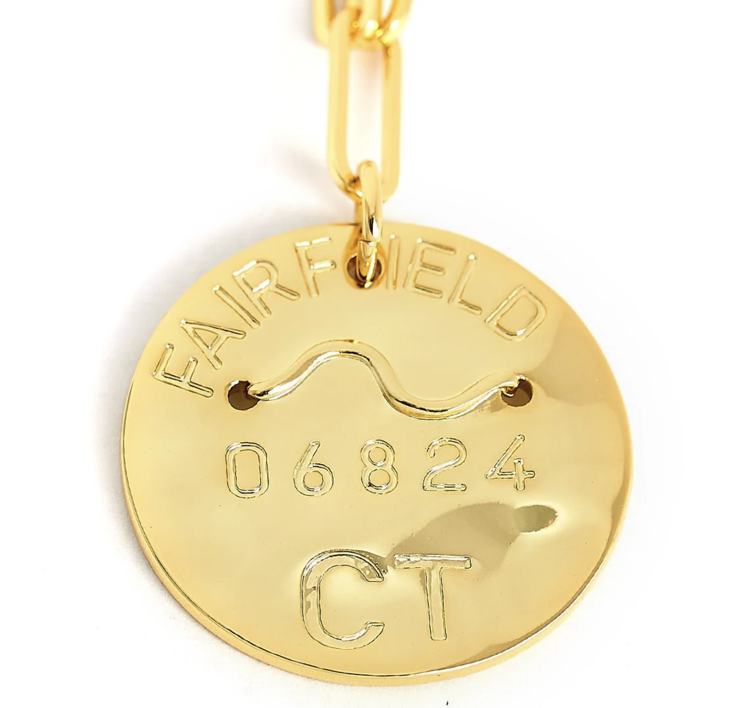 Fairfield 18K Beach Tag Charm Necklace