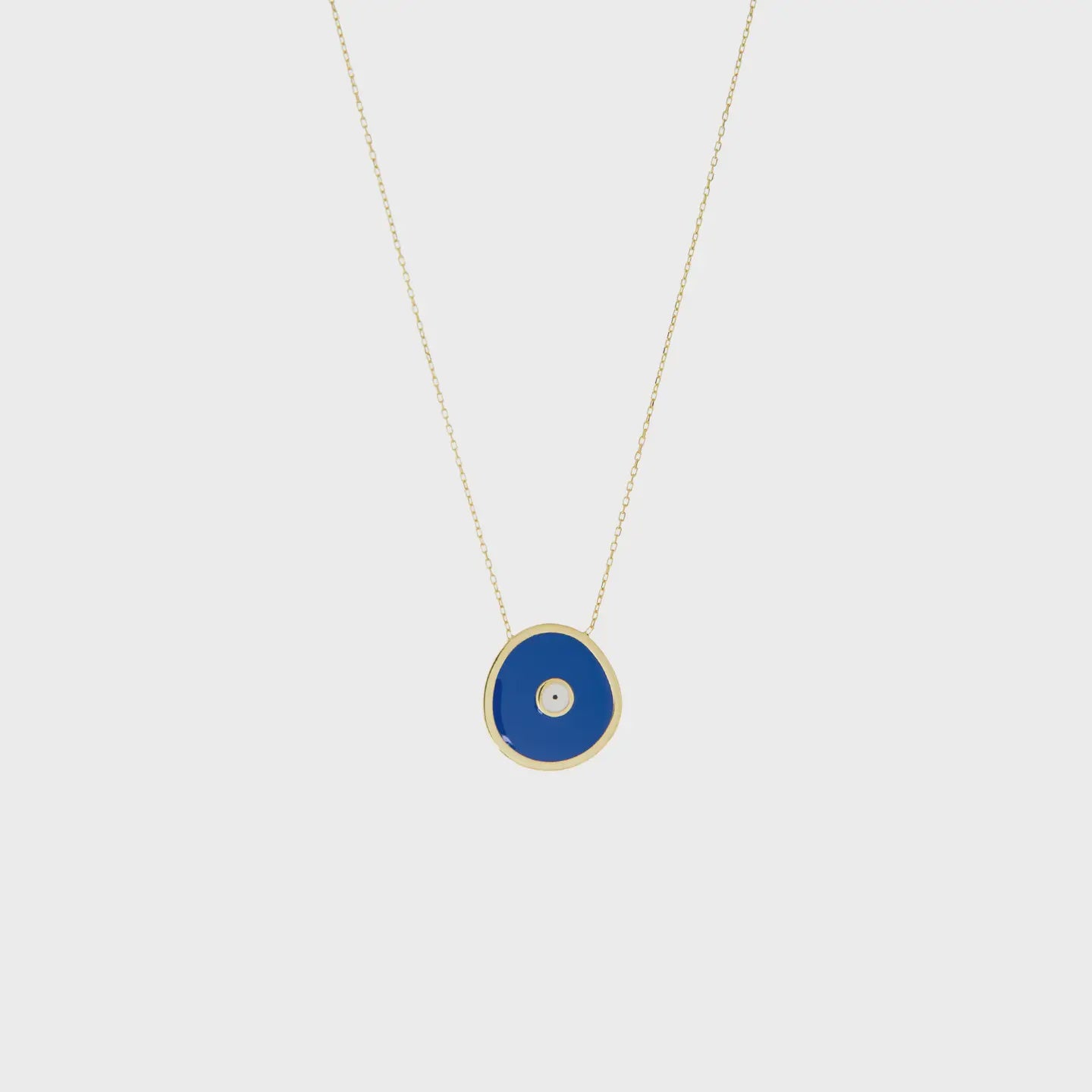 Gold Plated Evil Eye Pendant Necklace