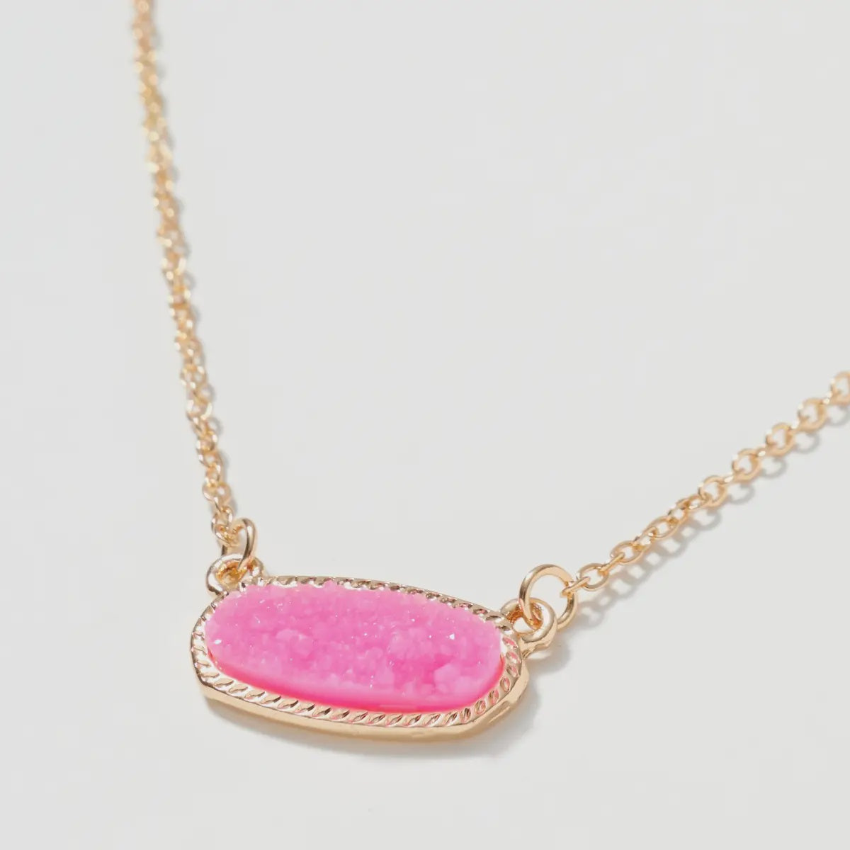 Oval Druzy Stone - Pink