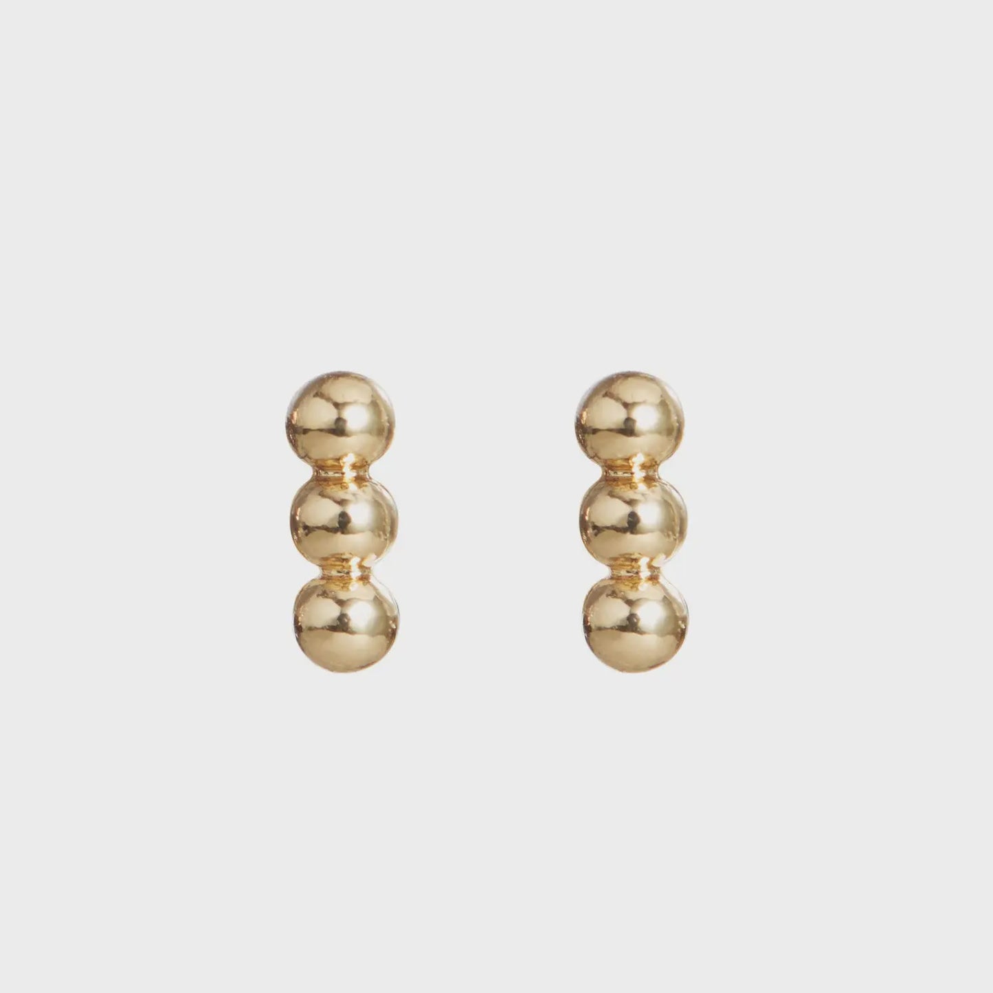 Gold Chloe Bar Studs