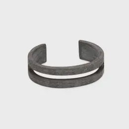 Natural Grey Horn Cut Out Cuff