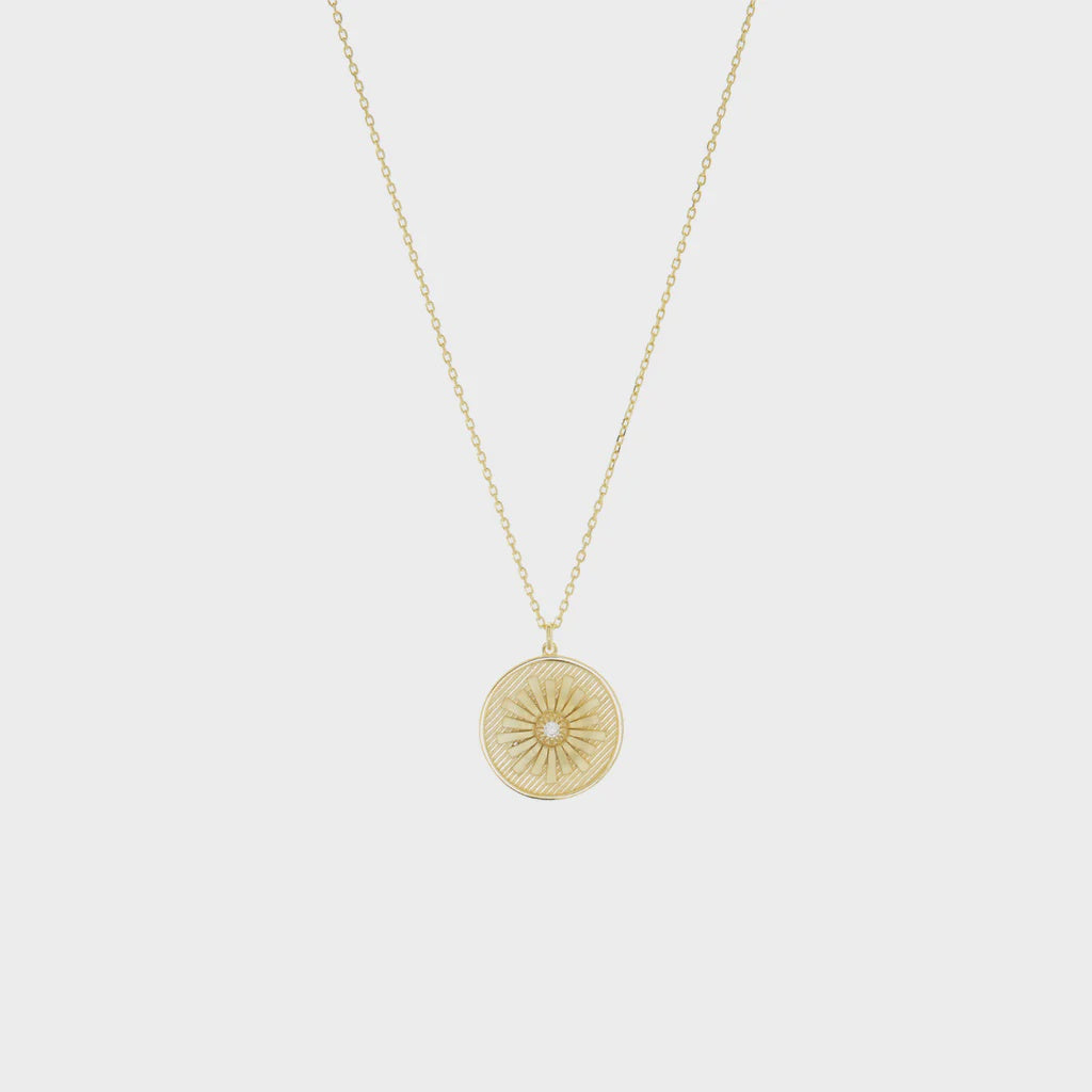 Gold Plated Sundial Pendant