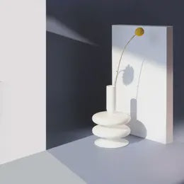 White glass candle holder