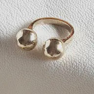 Brass Knobbed Adjustable Ring