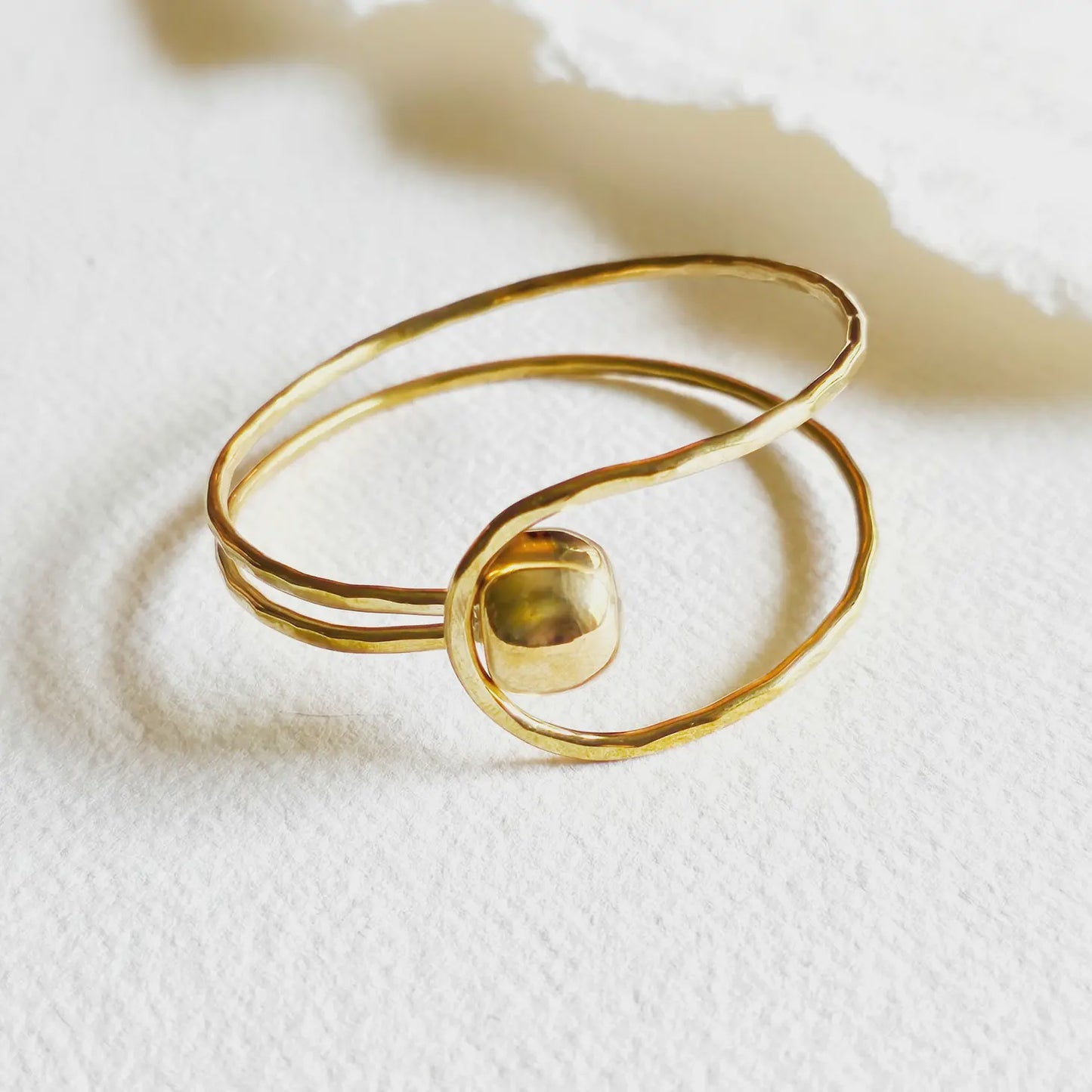 Brass Ball Circle Bracelet