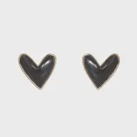 Onyx Sweetheart Studs