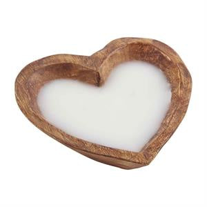 Natural Heart Bowl Candle