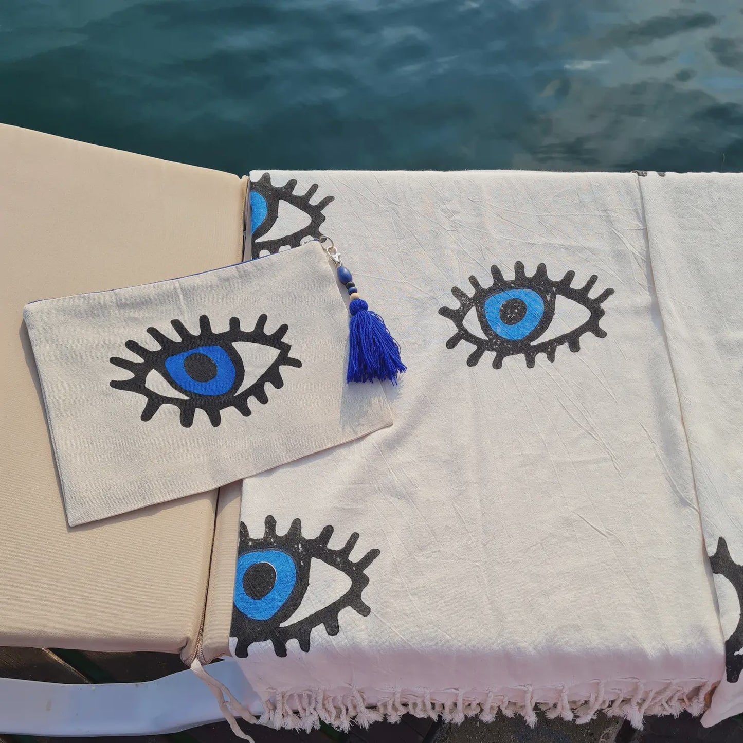 Blue Evil Eye Clutch
