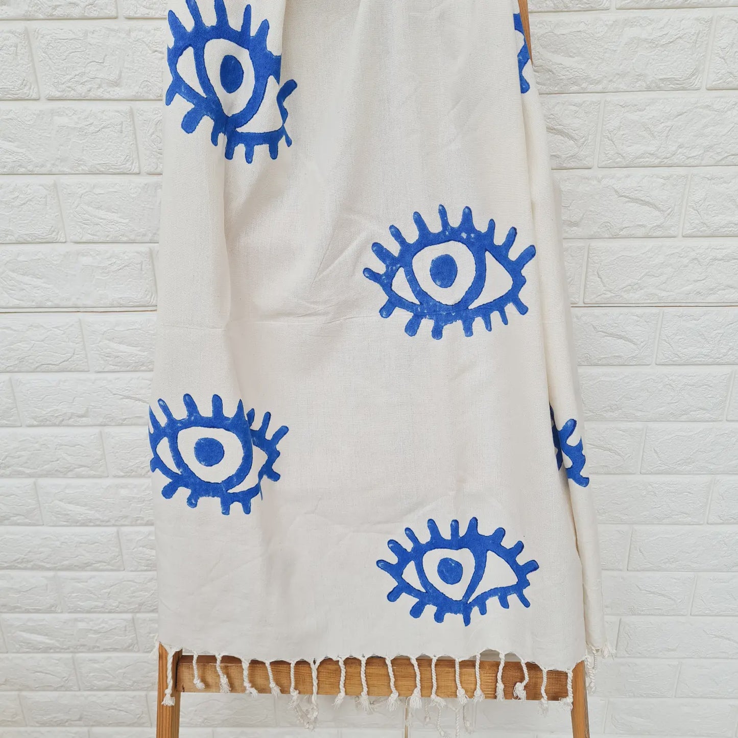 Blue Evil Eye Beach Towel