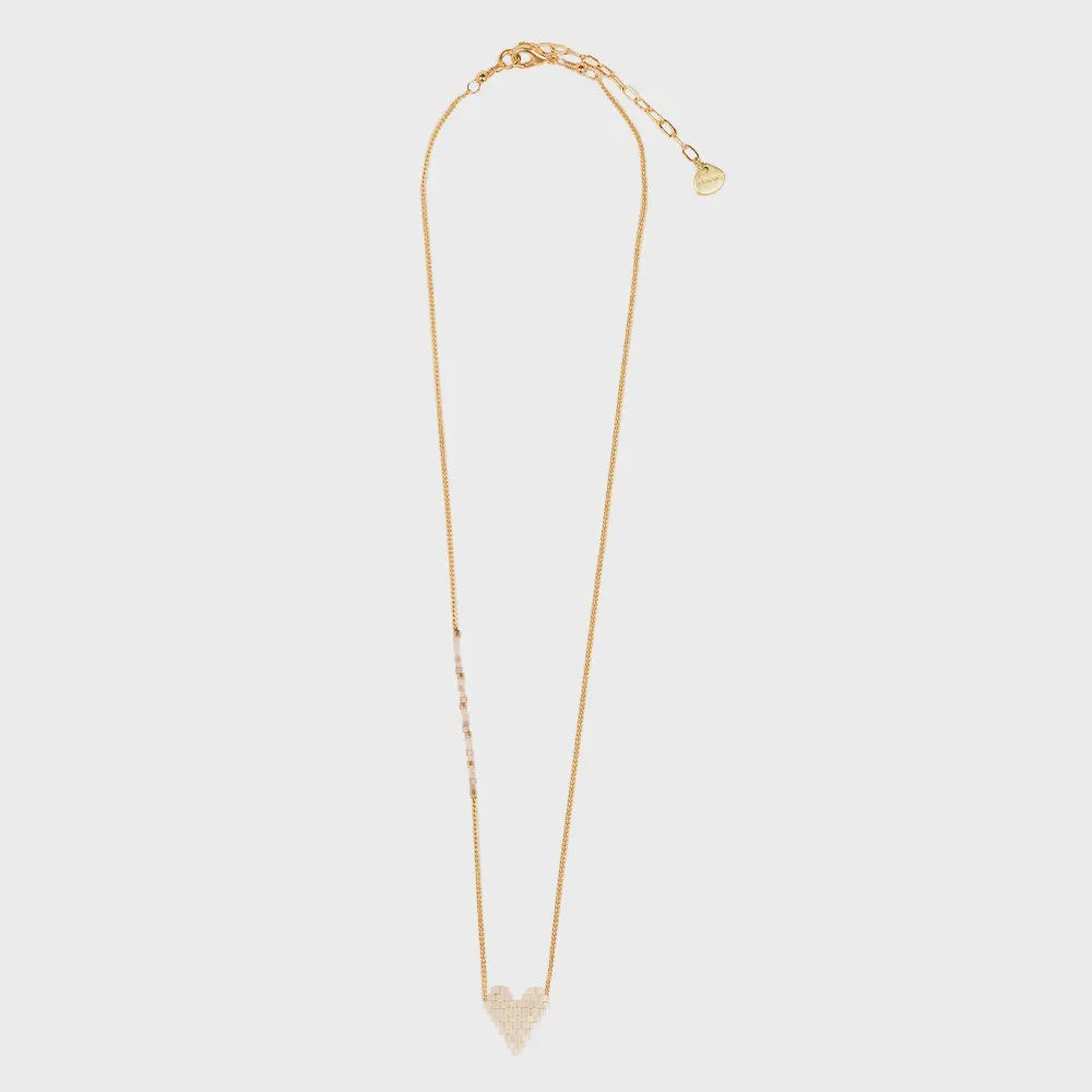 White Heartsy Chain Pendant