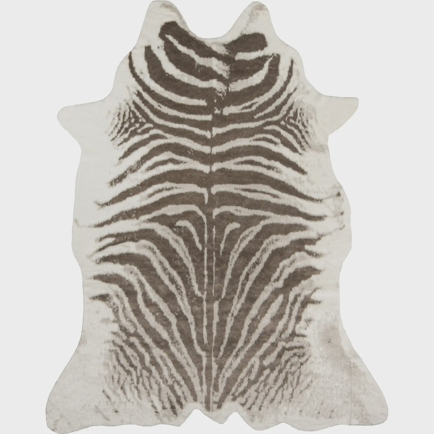 Zebra Grey Faux Hide