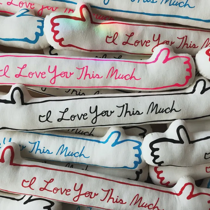 I Love You So Much Pillow - Blue