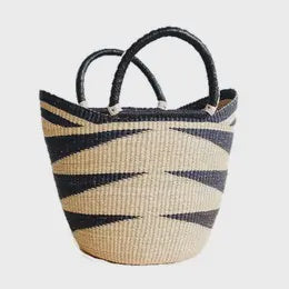 Large Black & Tan Ghana Basket