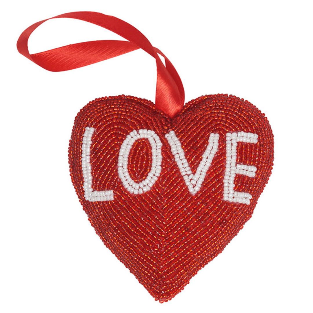 Beaded Heart Ornament