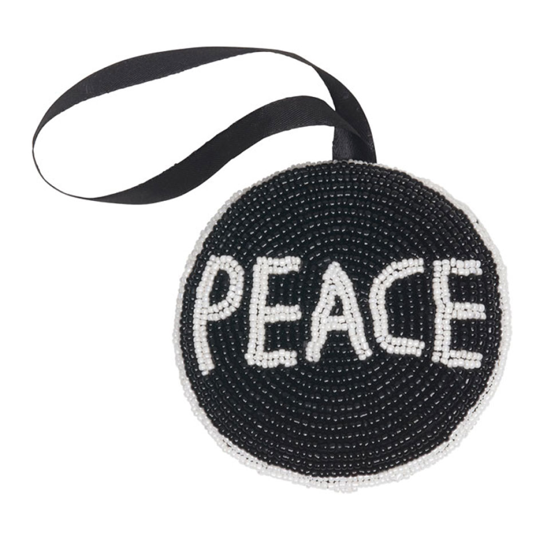 Beaded Peace Ornament