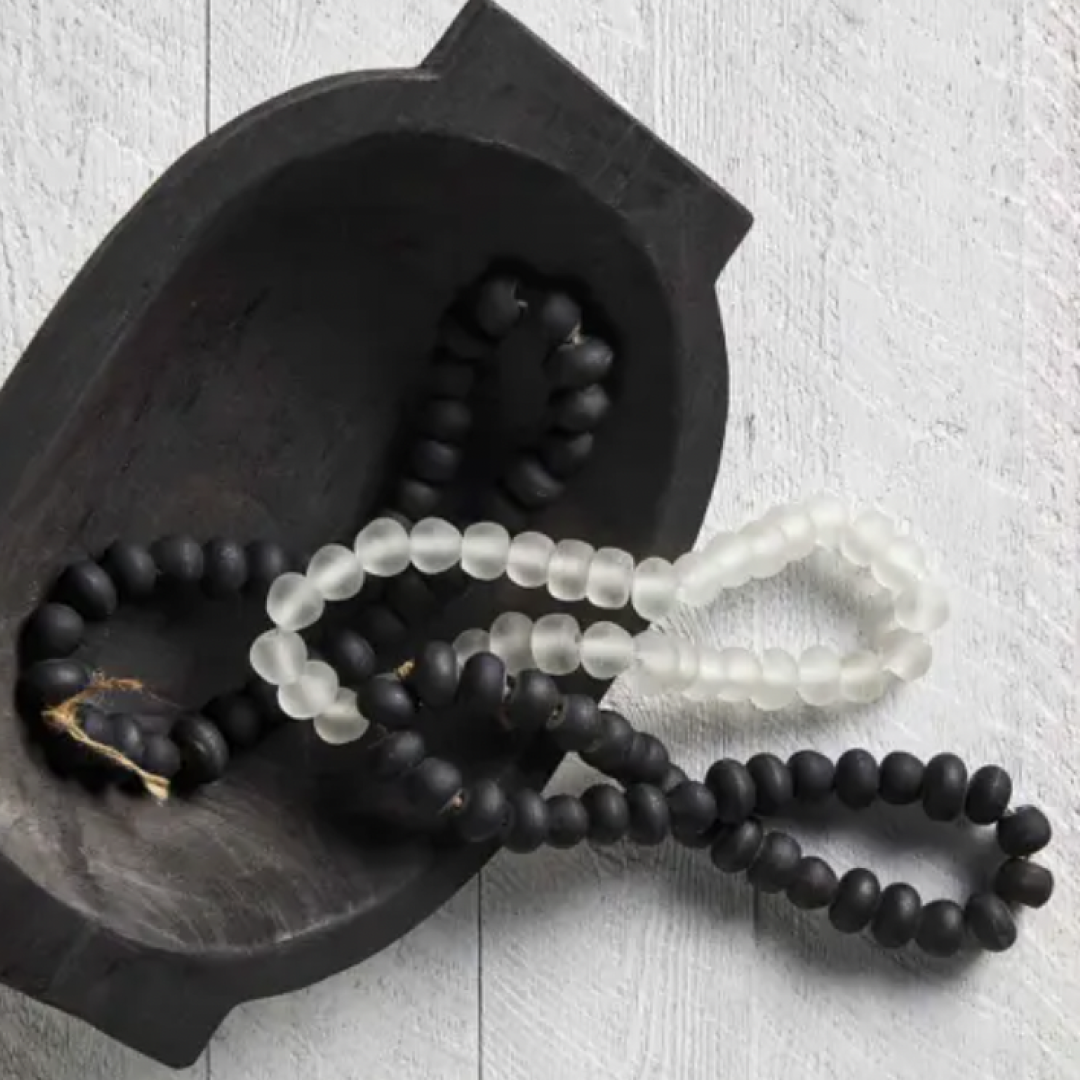 Black Glass Beads