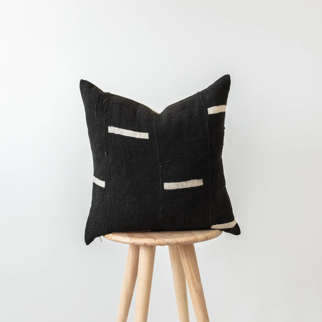 Black & White Dash Pillow
