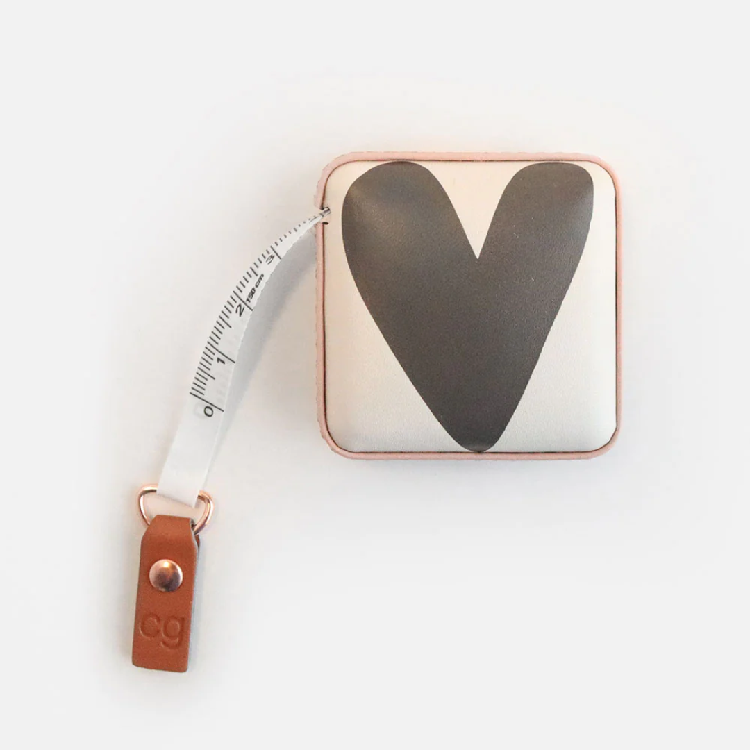 Charcoal Heart Tape Measure