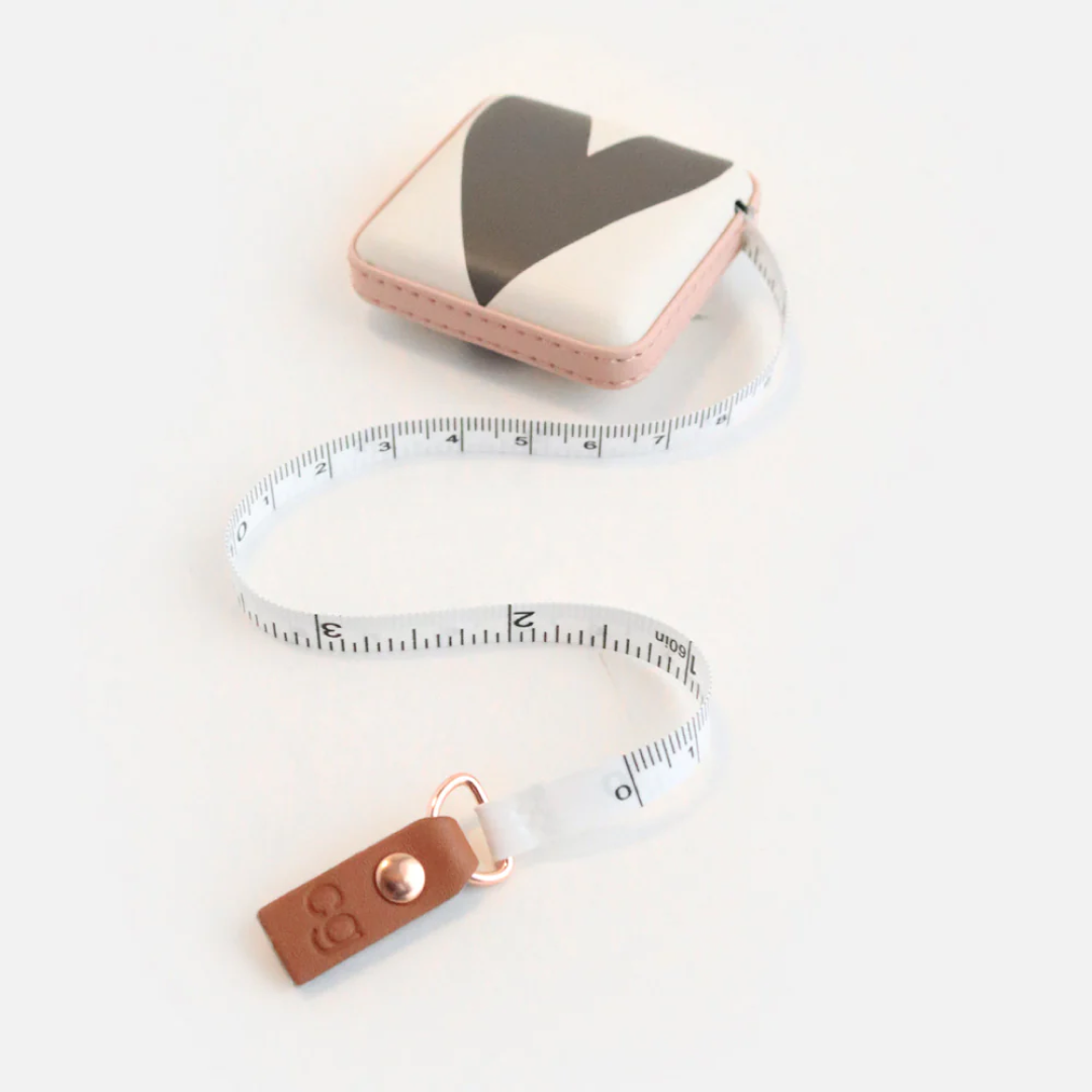 Charcoal Heart Tape Measure