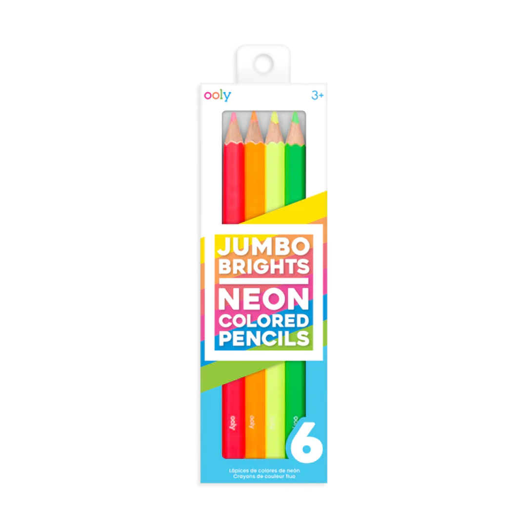 Jumbo Brights Neon Colored Pencils (Set of 6)