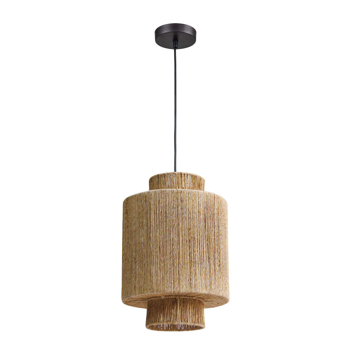 Corsair 1-Light Woven Jute Pendant Light Fixture