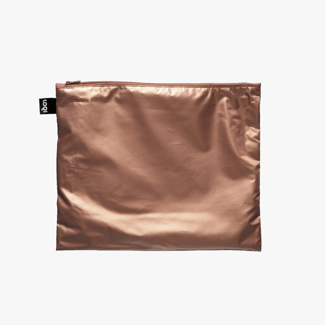Gold, Silver, Rose Gold Zip Pockets