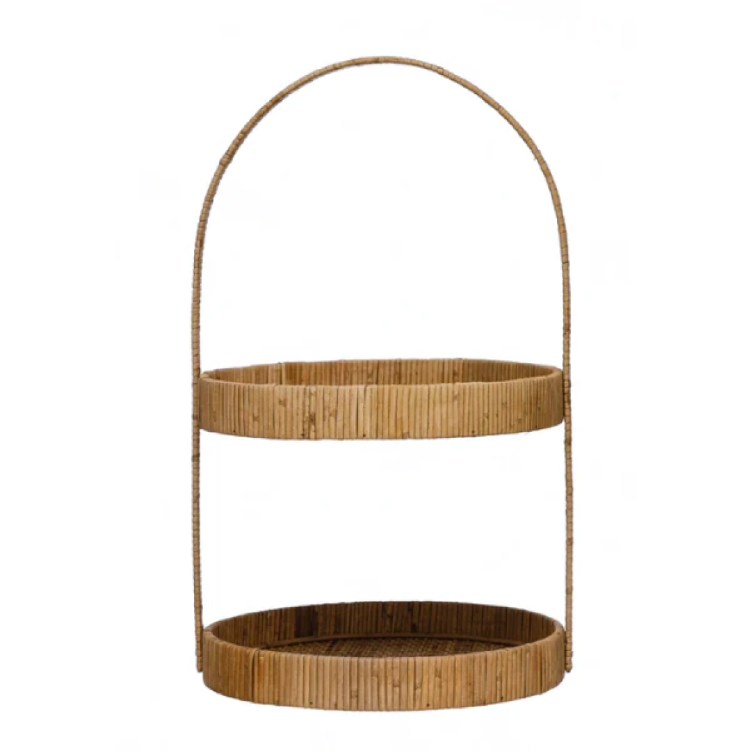 Rattan 2- Tier Tray