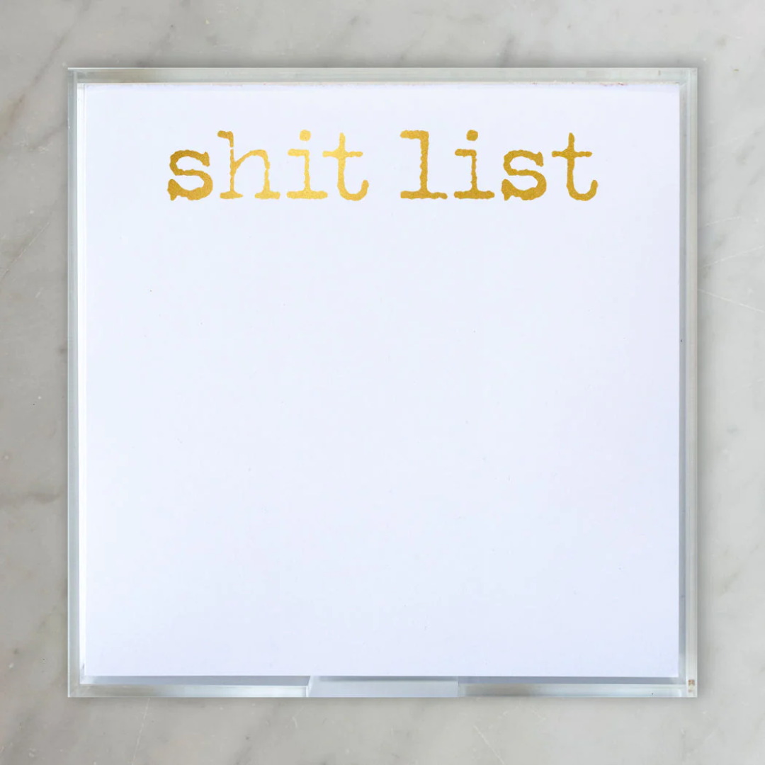 Gold Foil Luxe Shit List