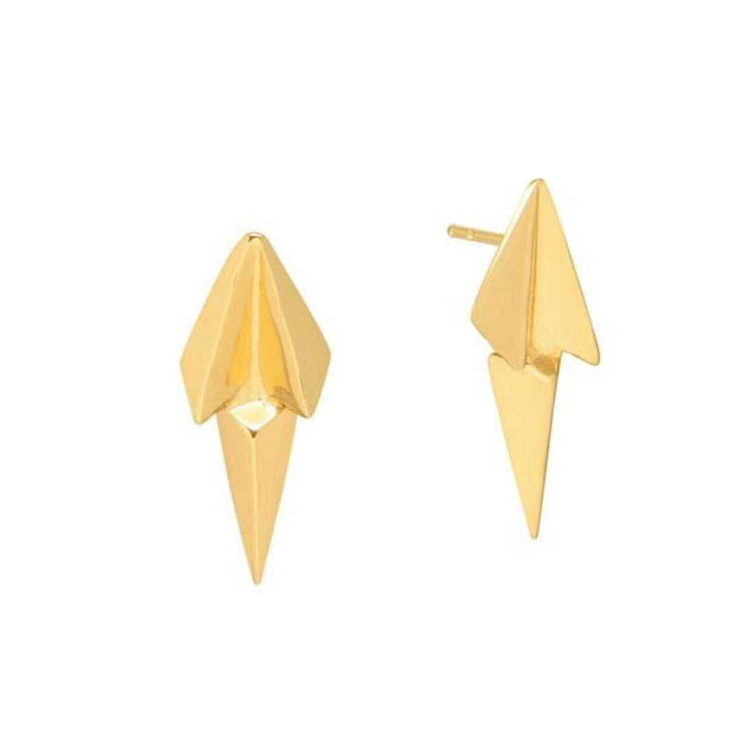 Gold Spearhead Earring