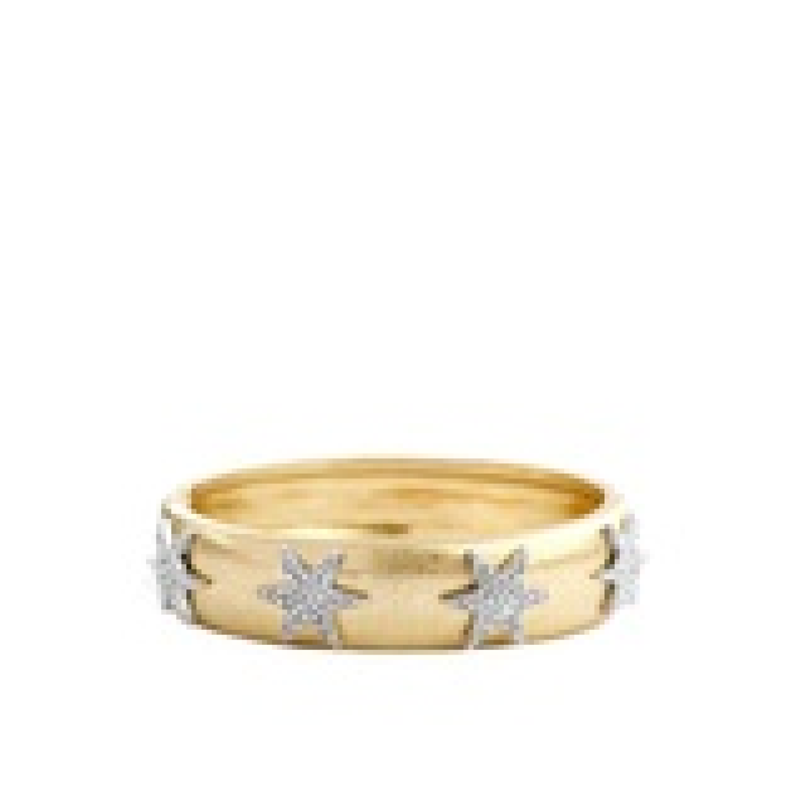 Gold CZ Star Hinge Bangle