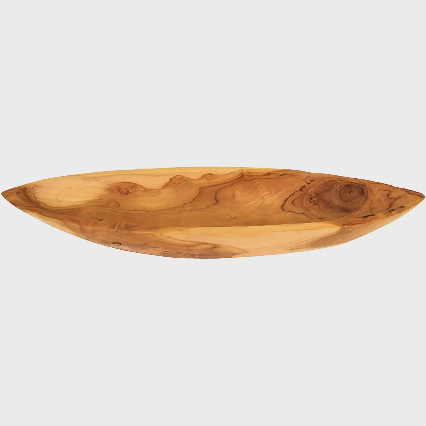 Teak Wood Long Canoe Bowl