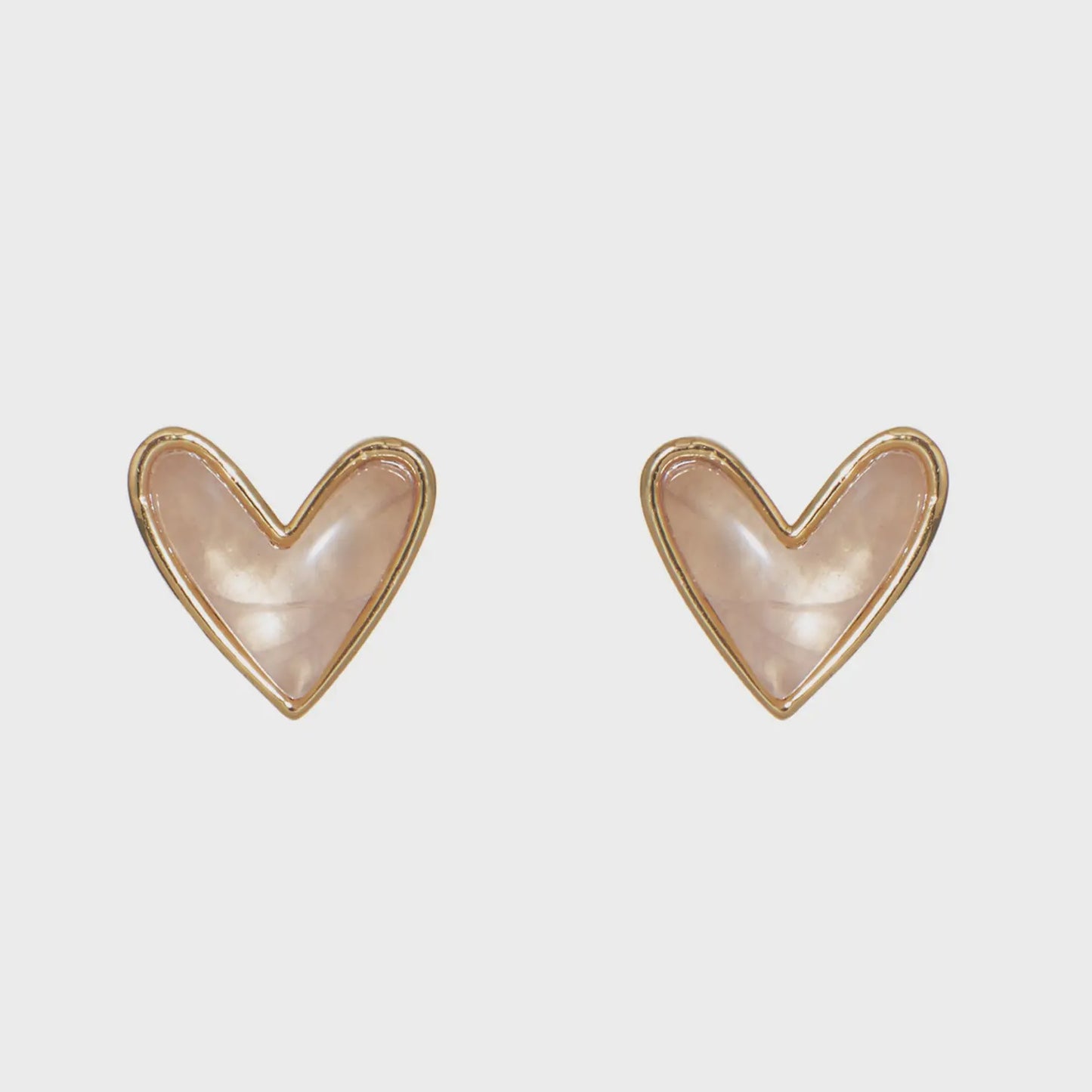 Rose Quartz Sweetheart Stud
