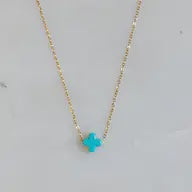 Blue Cross Necklace
