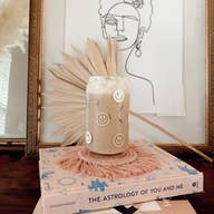 Smiley Face Beer Can Glass w/ Lid and Straw