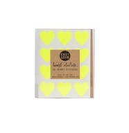 Neon Yellow Heart Stickers