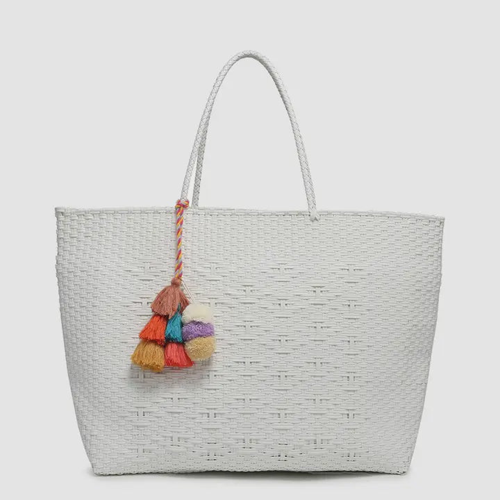 Diamond - White Large Tote