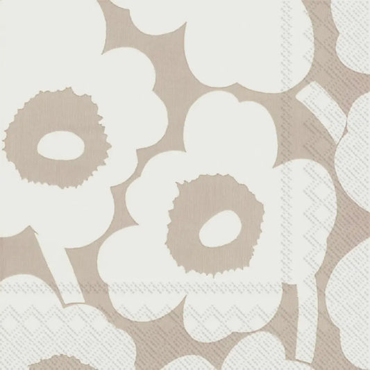 Unikko Cream Flower 20 Ct