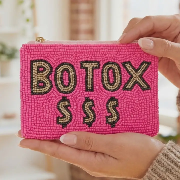 Botox Money Beaded Coin Purse
