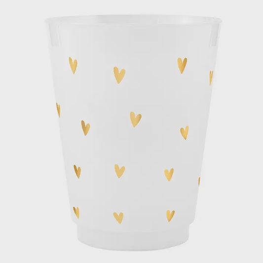 Gold Foil Frost Cups Set/8