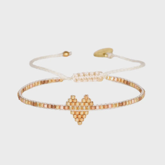 Heartsy Row Gold Bracelet
