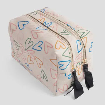 Multi Outline Hearts Travel Bag