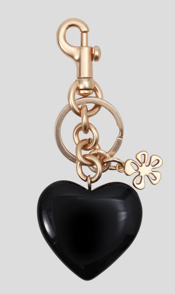 Black Heart Bag Charm