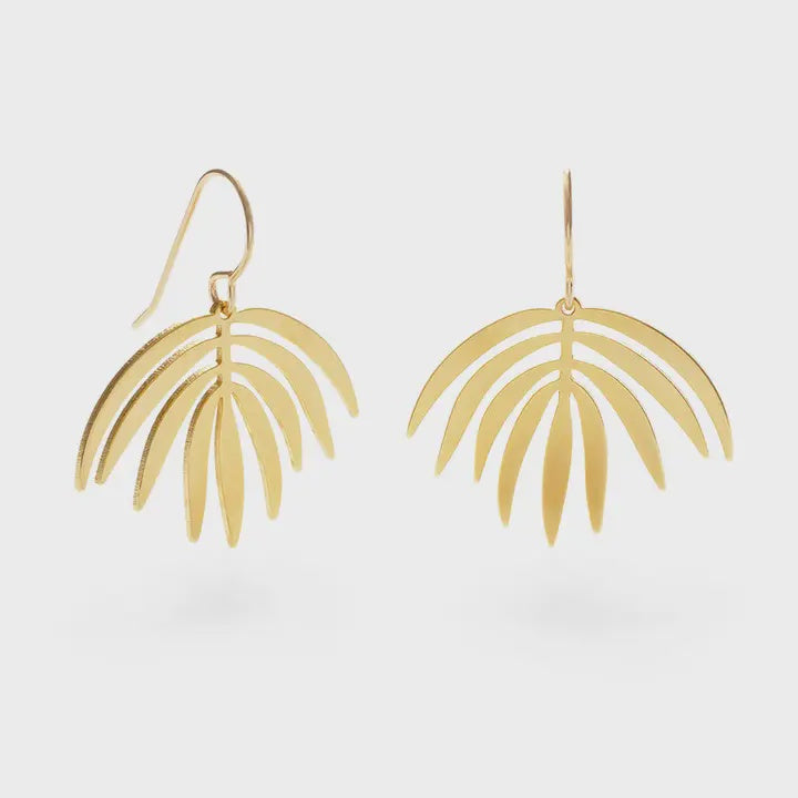 Palm Frond Earrings