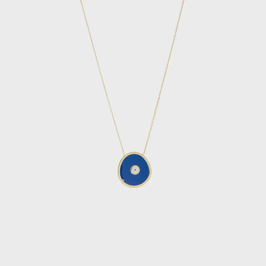 Gold Plated Evil Eye Pendant Necklace