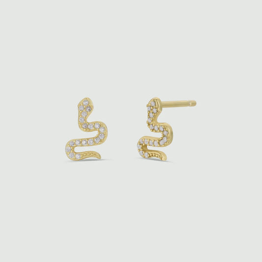 Pave Stud - Snake