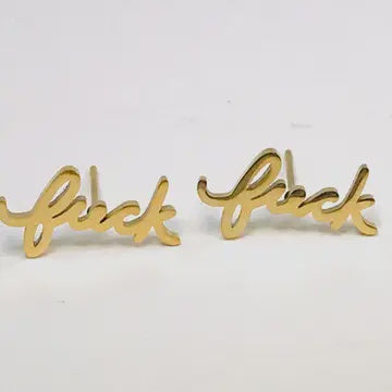 Gold F*ck Studs