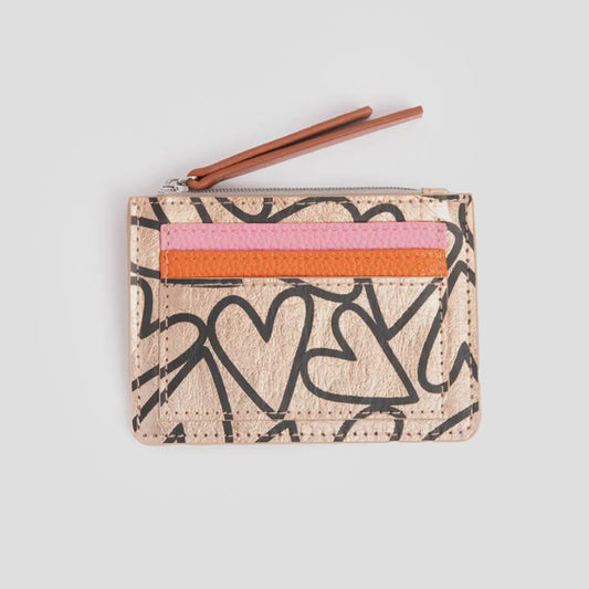 Rose Gold Heart Patch Purse