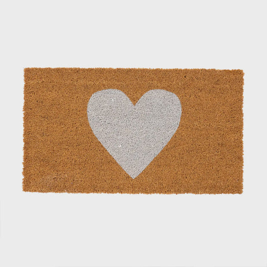 White Heart Doormat