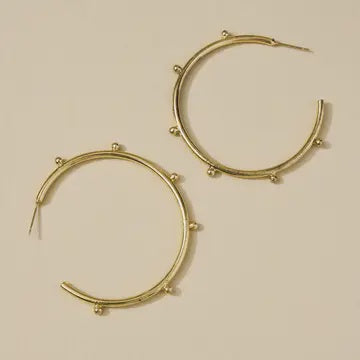 Bhavani Gold Dot Hoop